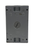 Red Dot 1506216 Electrical Box 1 Gang, Hub Size: 1/2-Inch, 3 Inlets, L: 4.5-Inch, W: 2-Inch, Aluminum, Gray