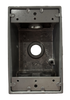 Red Dot IH4-1-LM Single Gang Universal Weatherproof Box 4 Hubs 1/2 In  Aluminum
