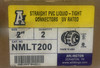 Arlington NMLT200 PVC Straight Liquidtight Connector 2-Inch  UV Rated Plastic Material