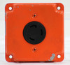 Marinco 306R Locking Receptacle With Orange PLate 30A 250V Receptacle,Locking