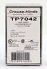Crouse-Hinds TP7042 Outlet Box One Gang Weatherproof, (5) 1/2 Inch holes, 18.3 CU IN Capacity, Gray