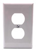 Eaton PJ8W Mid-Size Single Gang White Duplex Wall Plate
