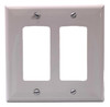 Eaton PJ262W Mid-Size 2-Gang White Decorator Wall Plate