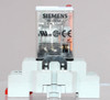 Siemens 3TX7114-5LF13 Relay 15A Coil 120V 8 Pin w/ 3TX7144-1E6 Socket 300V 10A