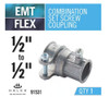 Halex 91531 EMT Flex Combination Set-Screw Coupling 1/2-inch