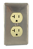 Hubbell HBL5352I Duplex Receptacle 20A 125V Ivory With Face Plate