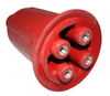 Glastic 4640-81 Standoff Insulator 6 In 15KV Polyester 2 In Bolt Circle 4X4 Red