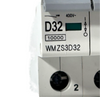 Eaton WMZS3D32 Breaker 32A 277/480V 3P 3PH 5kA Type D DIN Rail Feed-Thru LI Thermal Magnetic