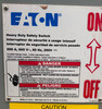 Eaton DH366FRK Safety Switch 600A 600V 200HP 3P 3W NEMA 3R Class H Fusible Heavy Duty