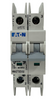 Eaton WMZT2D02 Breaker 2A 480/277V 2P 1PH 10kA Type D DIN Rail Feed-Thru LI
