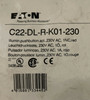 Eaton C22-DL-R-K01-230 Compact Pushbutton 22.5 mm 230V 1NC Red LED Illuminated