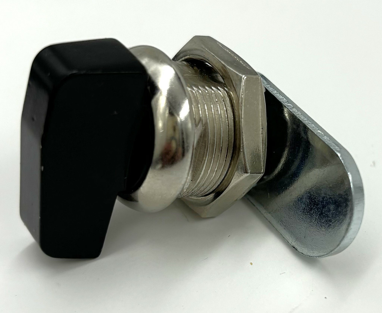EMC 522-A NI 1/4 Inch Turn Latch Black Knob Nickel Plated Distinctive Snap Detent