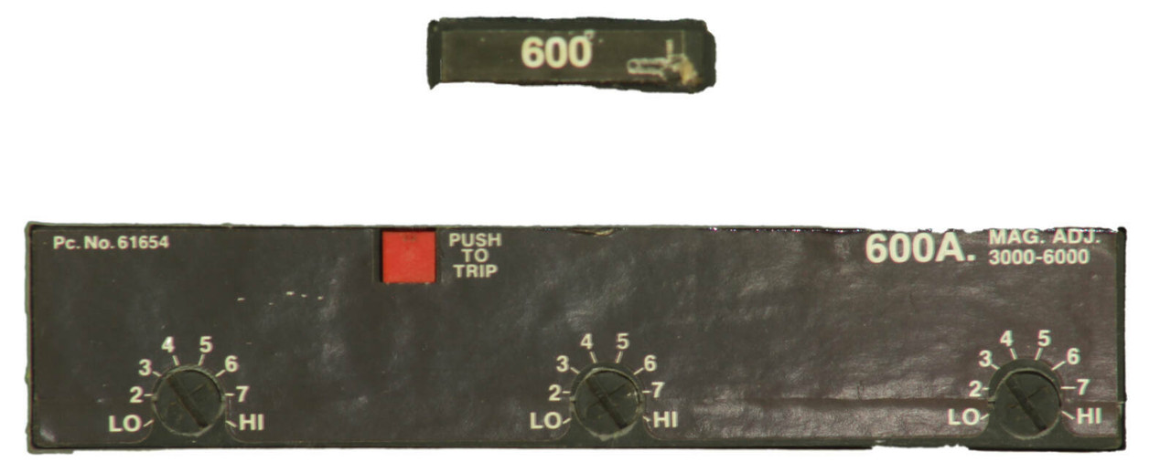ITE LJ63B600 Breaker 600A 600V 3P 25kA LJ6 Trip Settings