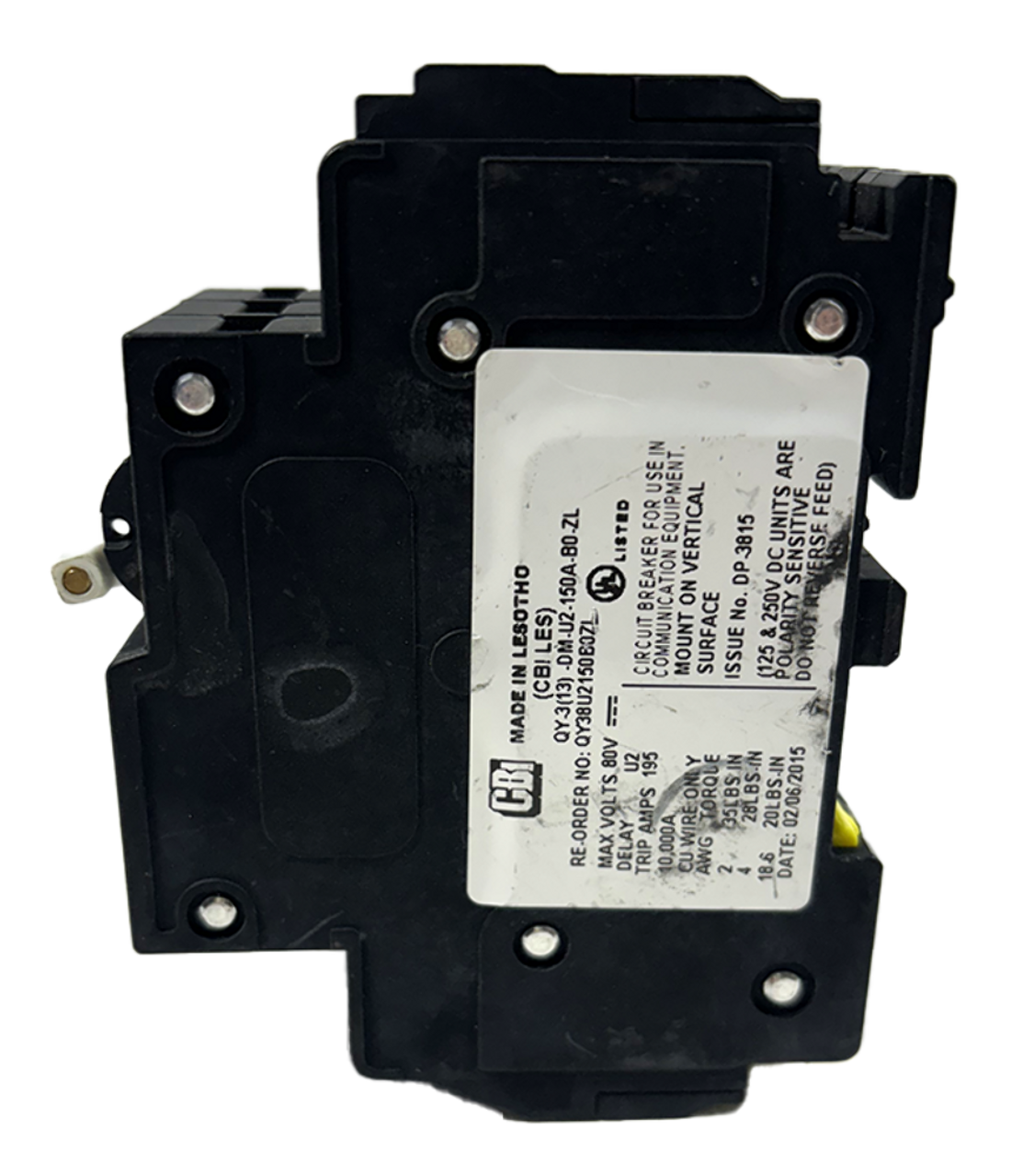 CBI QY38U2150B0ZL Circuit Breaker 150A 80V 3P 10kA