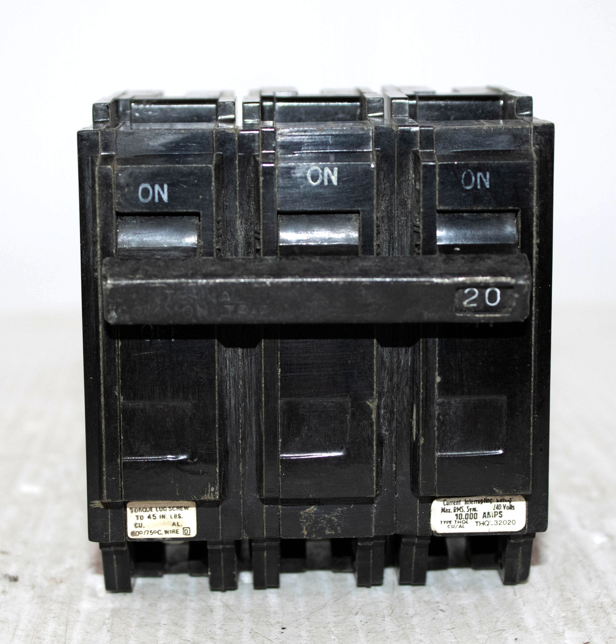 General Electric THQL32020 Breaker 20A 240V 3P 3PH 10kA Q-Line Plug-In