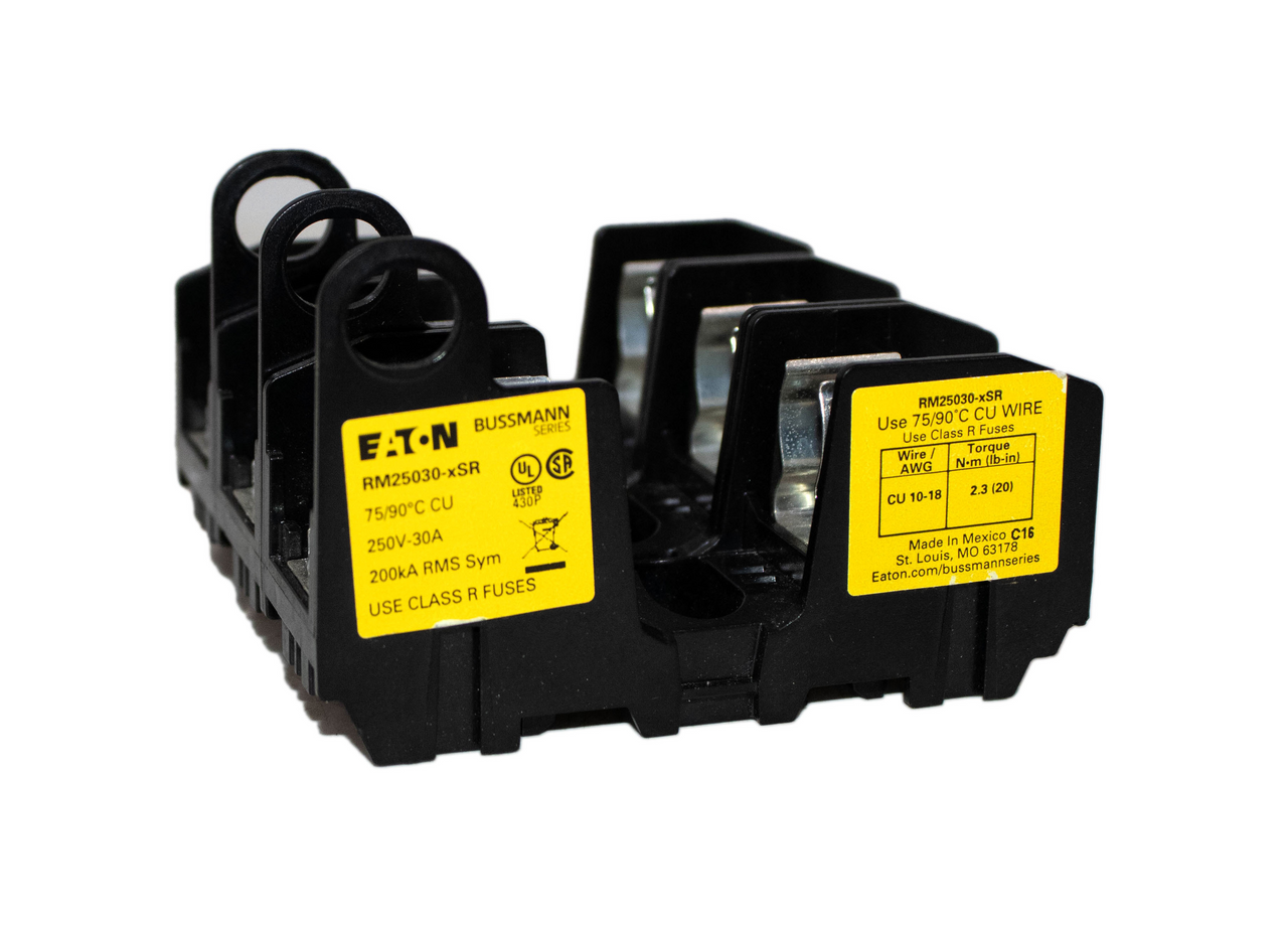 Eaton RM25030-xSR Fuse Holder 30A 250V 3P 200kA Use Class R Fuse