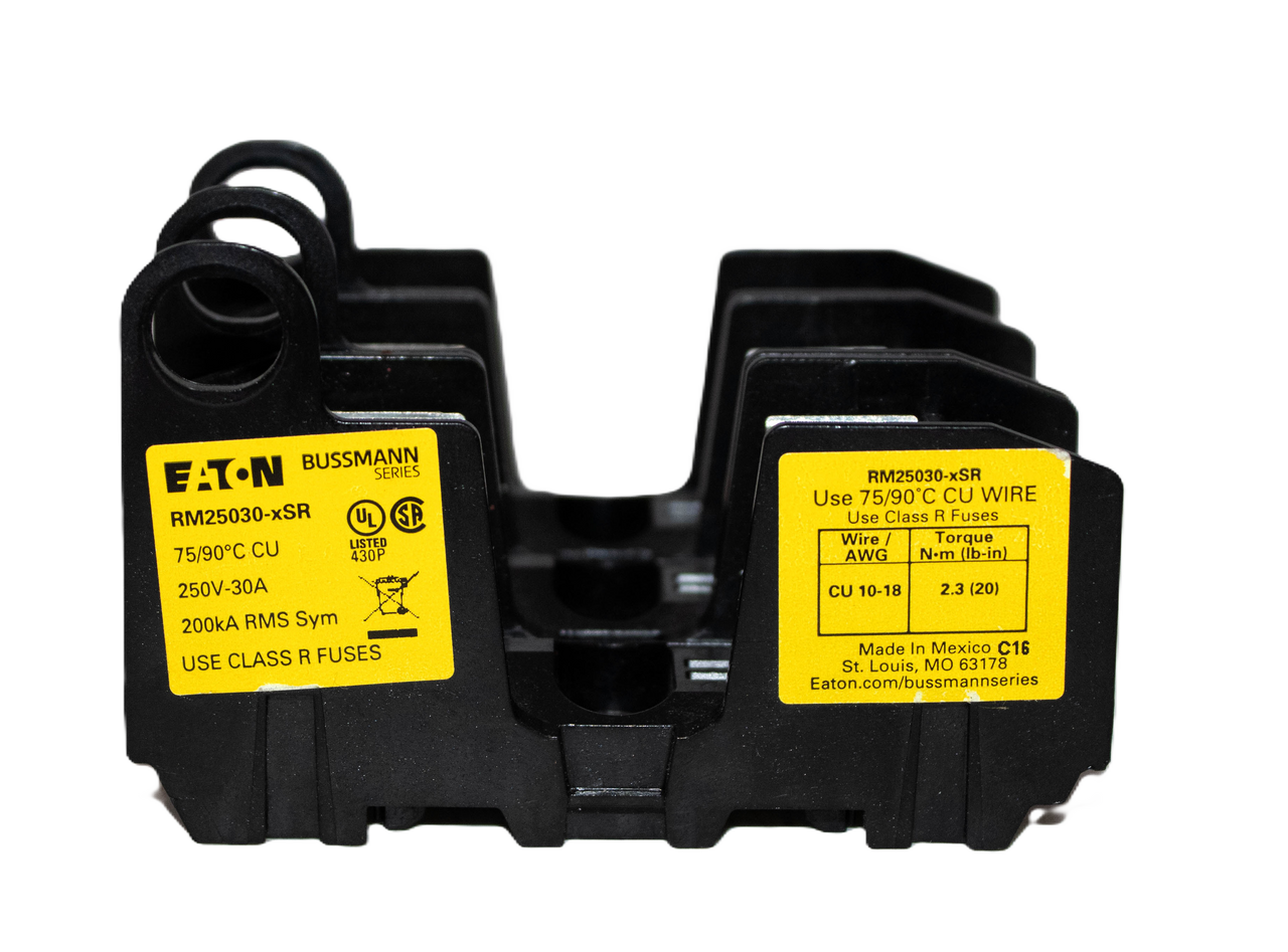 Eaton RM25030-xSR Fuse Holder 30A 250V 3P 200kA Use Class R Fuse