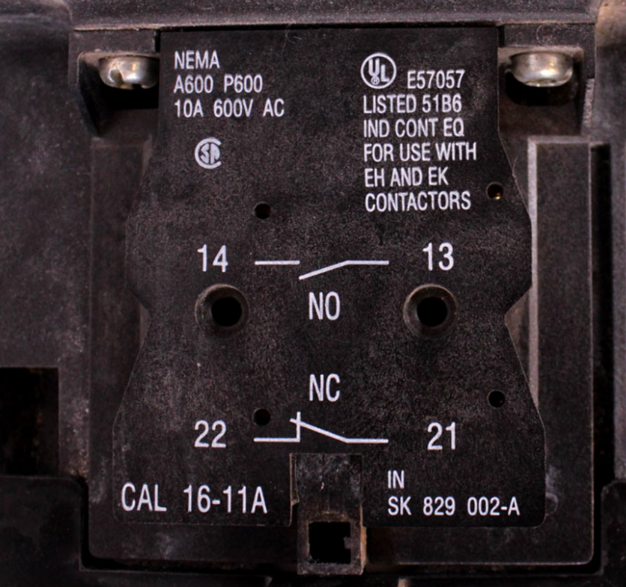 ABB EH 210 Contactor EH 201C-480L 300A 600V 3P 480V Coil W/Auxiliary CAL 16-11A