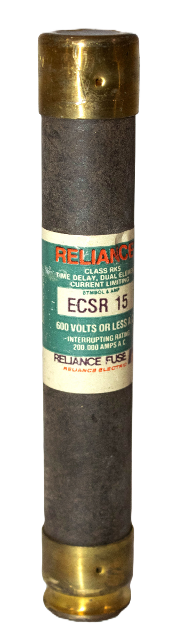 Reliance ECSR15 Fuse 15A 600V 200kA Class RK5 Time Delay Dual Element