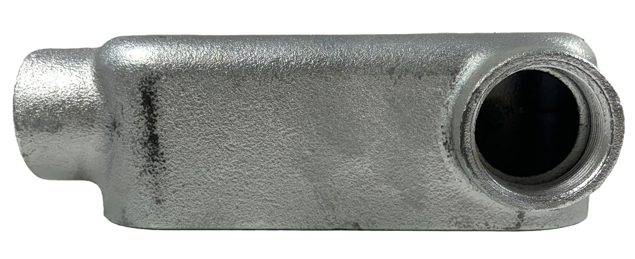 Bridgeport LR-64 Conduit Body 1 1/4-Inch Threaded Rigid 90 Degree Malleable Iron