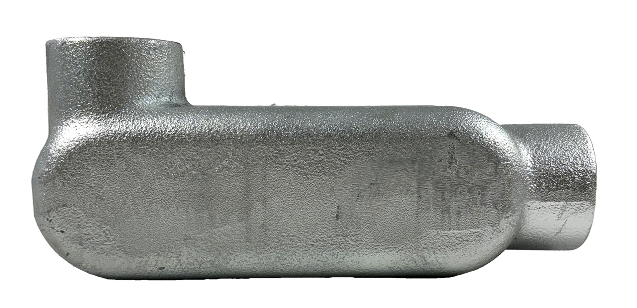 Bridgeport LR-64 Conduit Body 1 1/4-Inch Threaded Rigid 90 Degree Malleable Iron