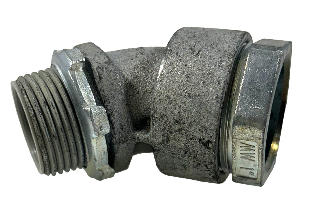 Midwest Electric LTB-10045 Connector 45 Degree Insulated Liquid Tight Malleable Iron