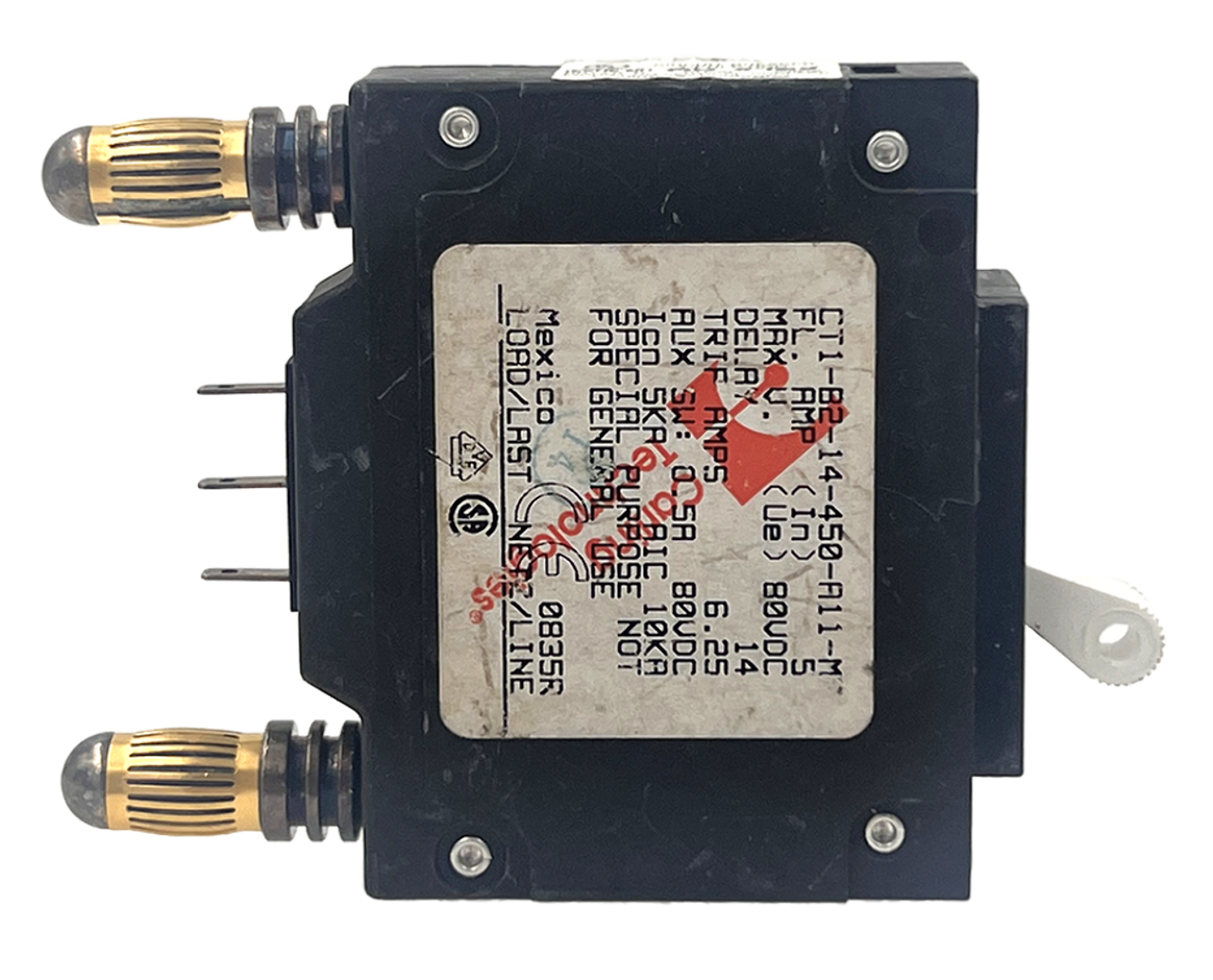 Carling Technologies CT1-B2-14-450-A11-MF Breaker 5A 80V 1P 10kA Bullet Style