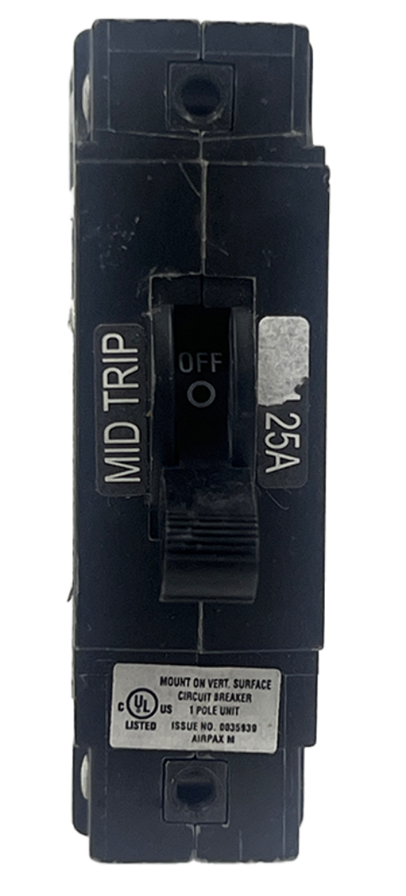 Airpax LMLB1-1RLS4R-36825-25-V Breaker 25A 80V 1P 50kA Bullet Style