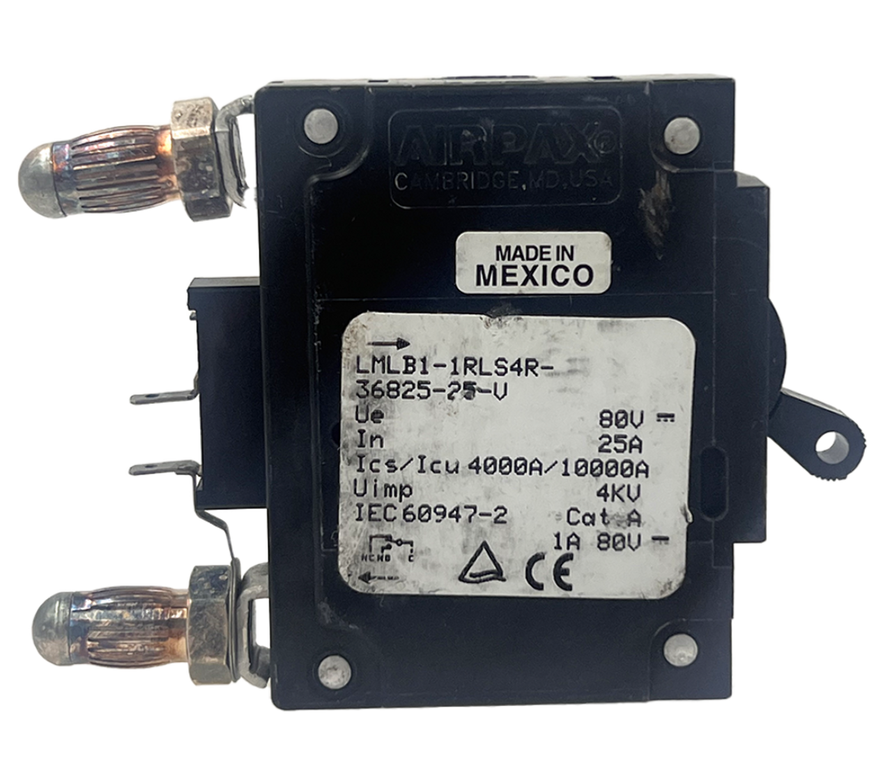 Airpax LMLB1-1RLS4R-36825-25-V Breaker 25A 80V 1P 50kA Bullet Style