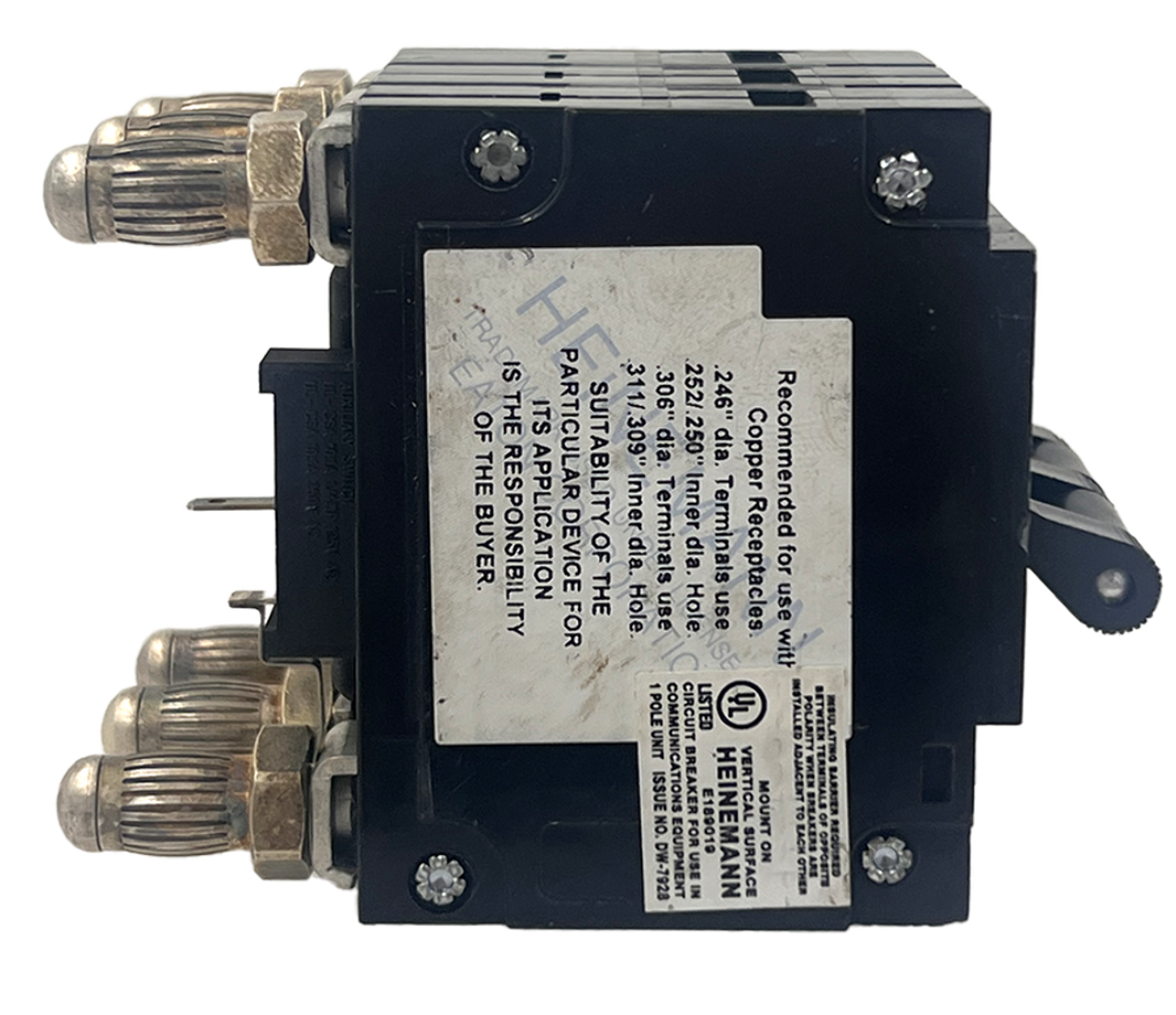 Heinemann AM1P-Z2-5W Breaker 200A 250V 3P 50kA Bullet Style AM1PB99LAA02ALDGU50W