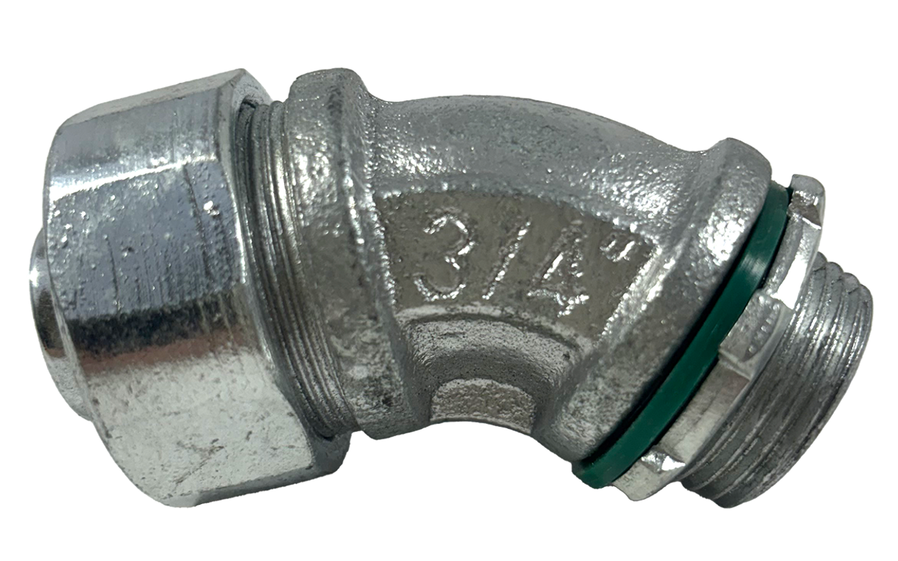 AFC Fittings L4-75AL Liquidtight Connector 3/4 Inch Grounding Non-Insulated