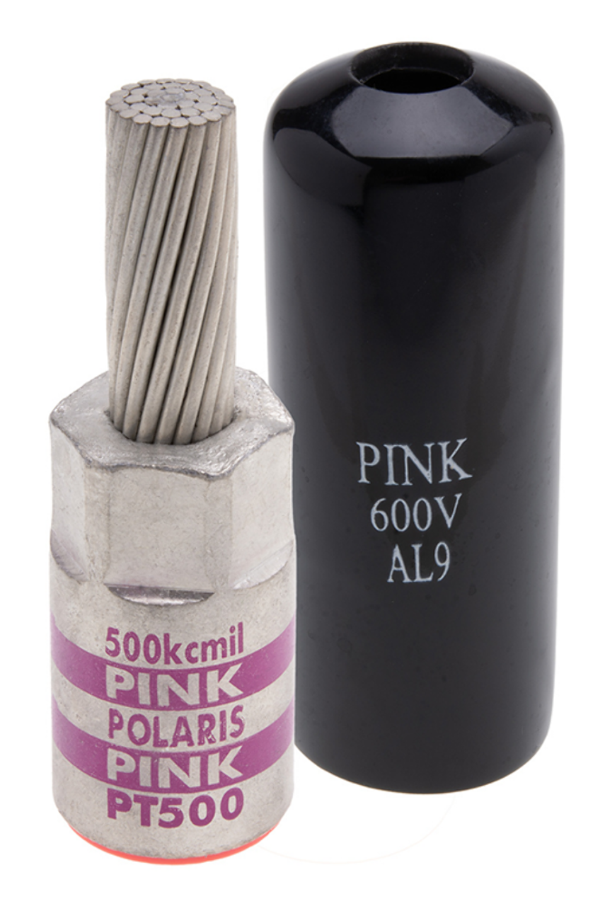 NSI PT500 Pin Terminal 350 MCM 600V Tin Plated Stranded Copper W/PVC Cover