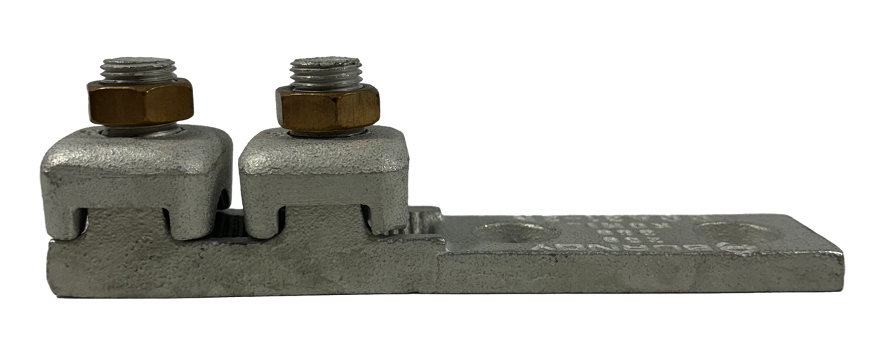 Burndy QQA312N Clamping Lug Heavy Duty 2 Hole 250-350 kcmil 1/2 IN Stud 2 Screws