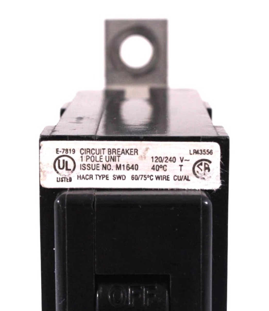 Eaton/Cutler Hammer QBHW1020 Breaker 20A 1P 120/240V 22kA Bolt-On