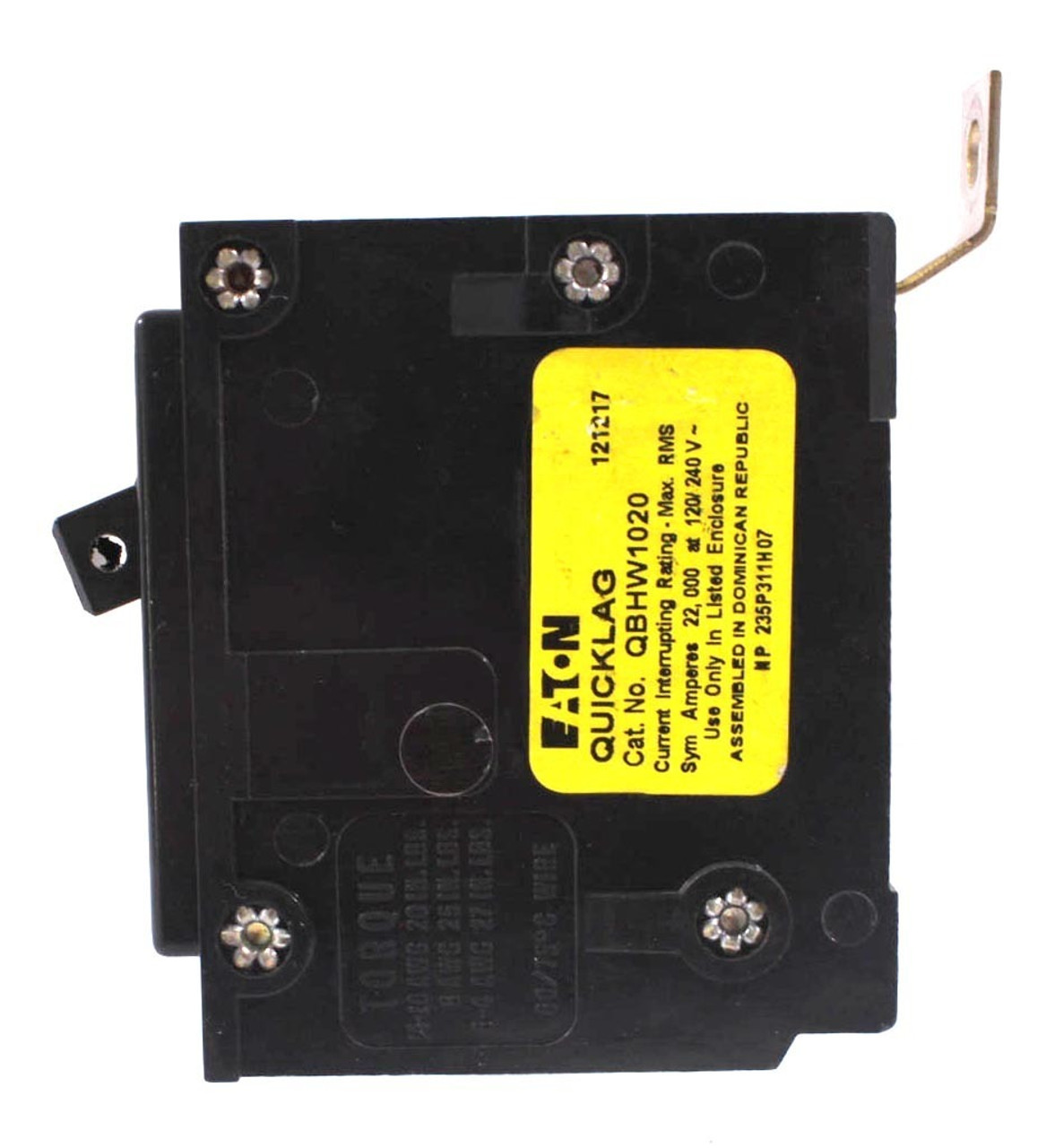 Eaton/Cutler Hammer QBHW1020 Breaker 20A 1P 120/240V 22kA Bolt-On