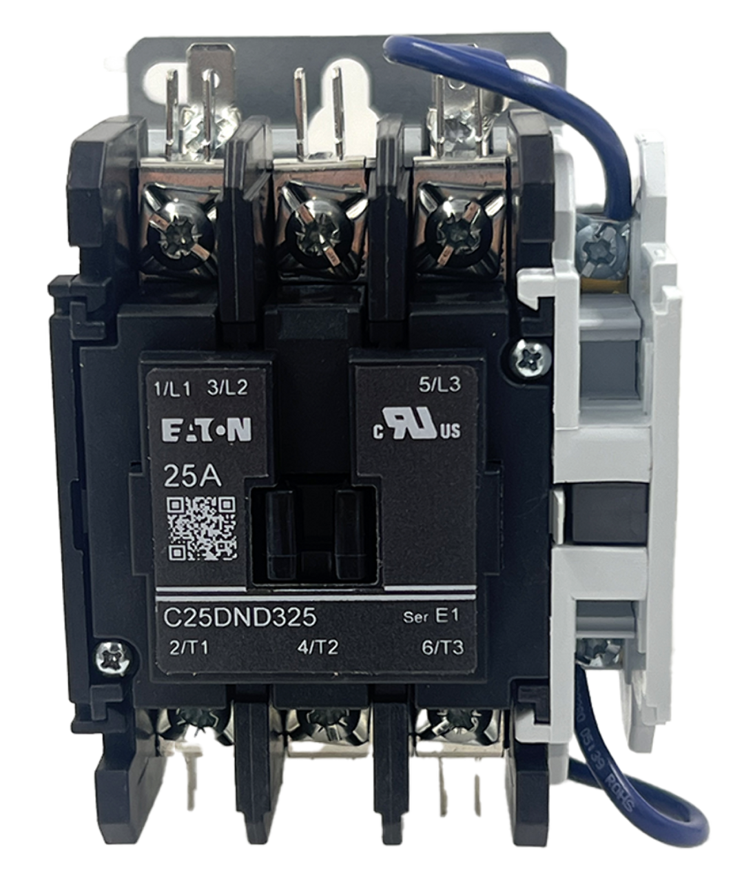 Eaton C25DND3251T Contactor 25A 24V Coil 3P Non-Reversing Metal Mounting Plate