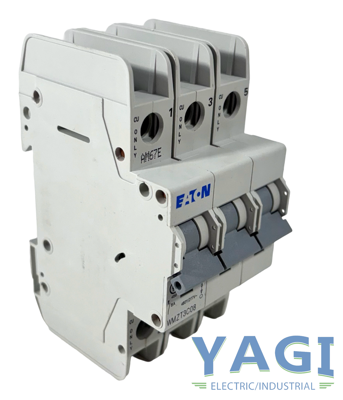 Eaton WMZT3C08 Breaker 8A   480Y/277V 3P 3PH 10kA C Curve DIN Rail