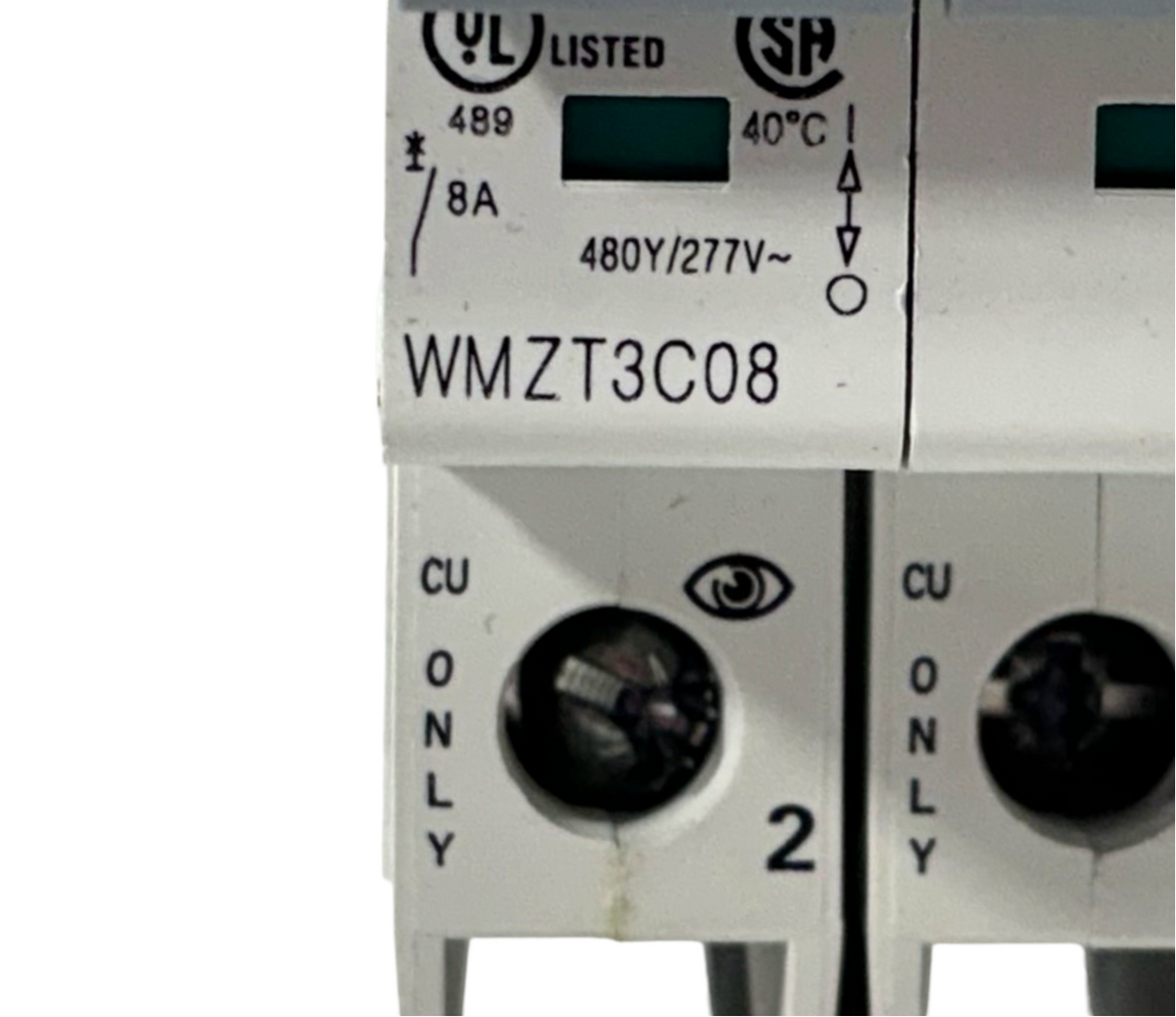 Eaton WMZT3C08 Breaker 8A   480Y/277V 3P 3PH 10kA C Curve DIN Rail