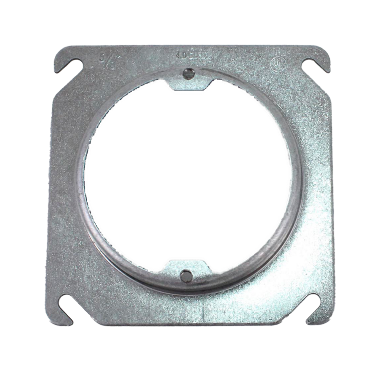 United Mfg Industries 43058 Steel Plaster Ring 4S Square Raised 5/8-Inch 2 3/4-Inch Open Ears 2 3/4-Inch O.C