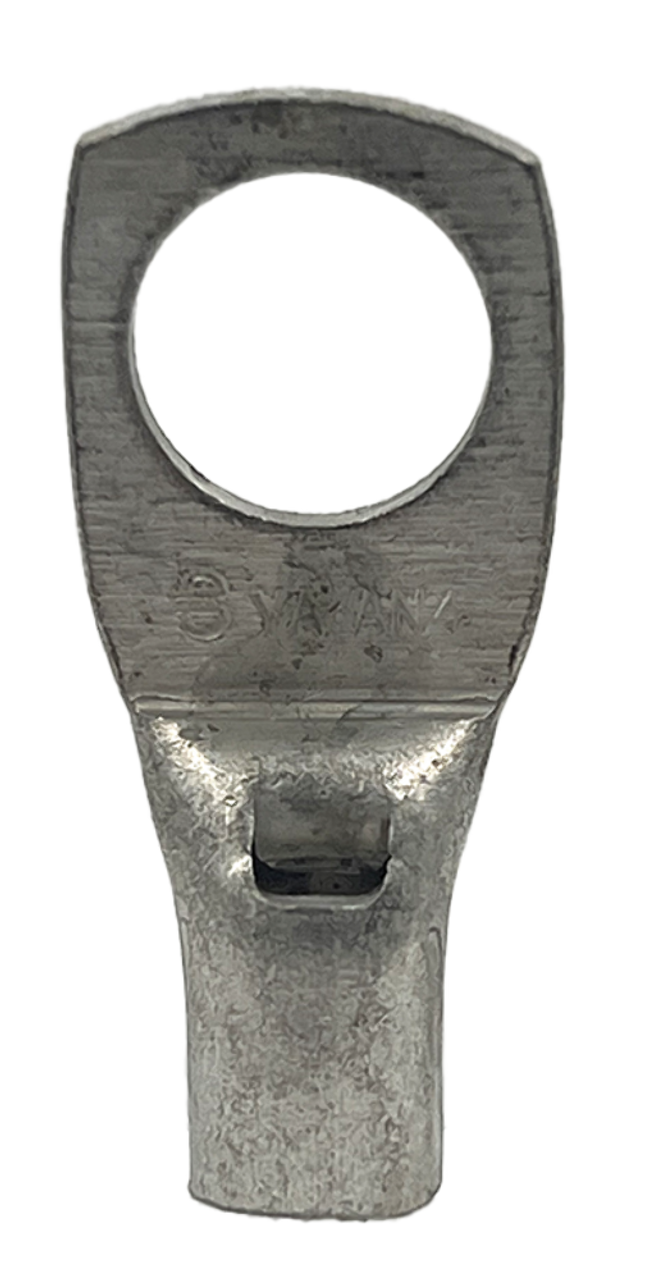 Burndy YAV4CL5BOX Ring Terminal 4 AWG 1-Hole 1/2 Inch Stud Non-Insulated Tin Plated Copper 20/PKG