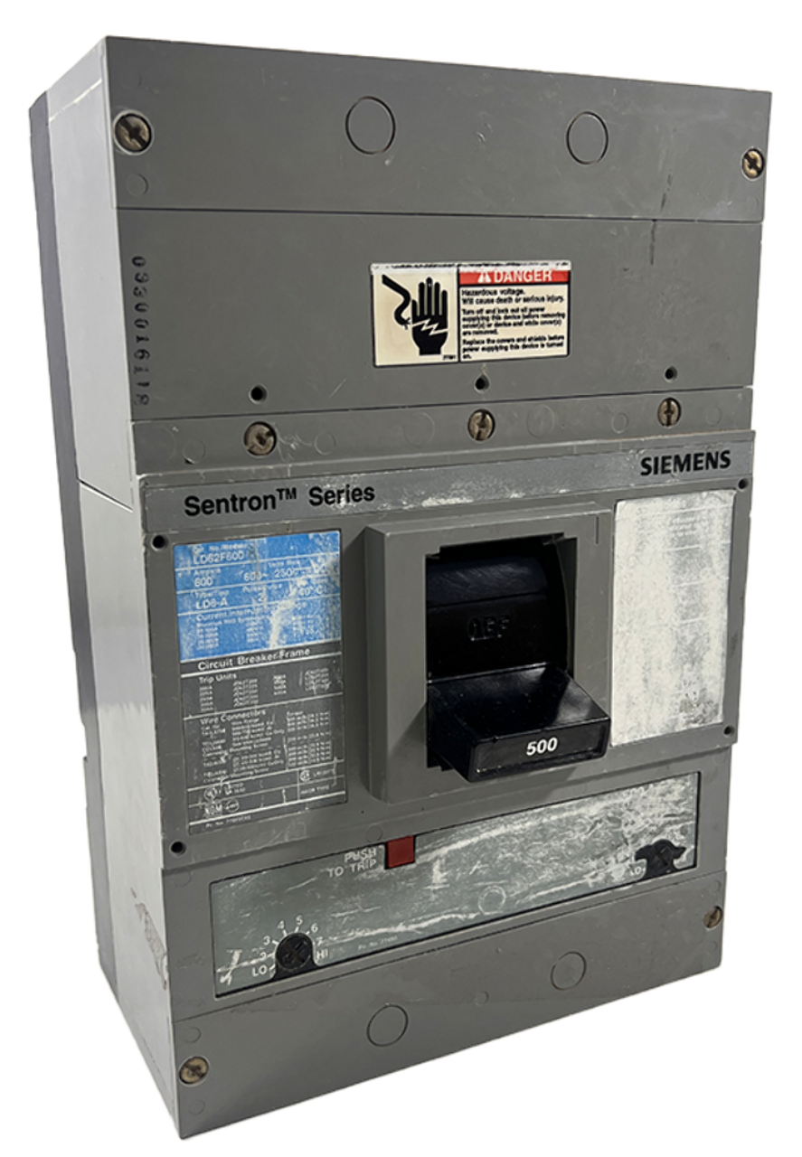 Siemens LD62F600 Breaker 600A 600V 2P Type LD6-A
