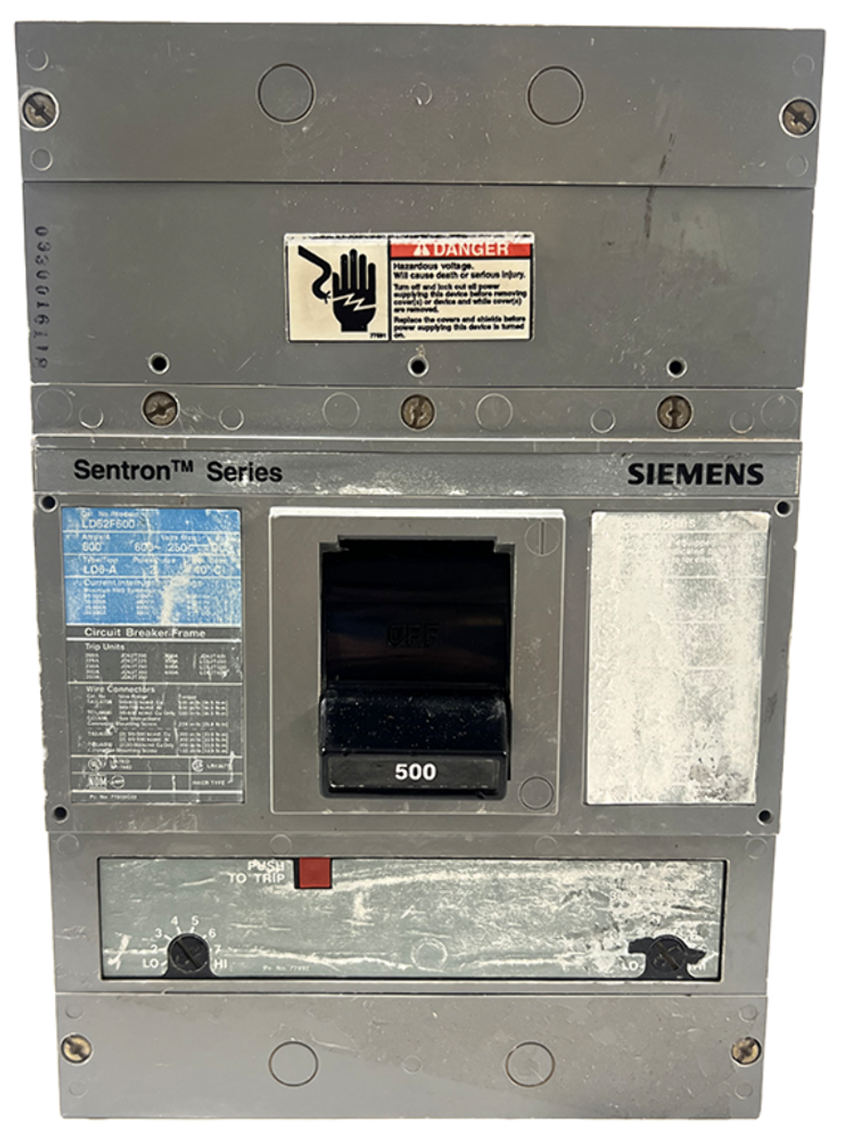 Siemens LD62F600 Breaker 600A 600V 2P Type LD6-A