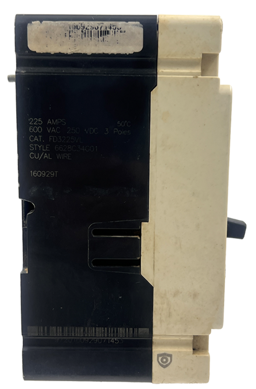 Eaton FD3225VL Breaker 225A 600V 3P 18kA Fixed Thermal Fixed Magnetic