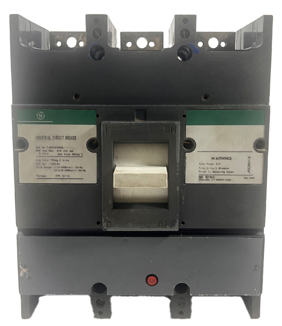 General Electric TJD434300WL Breaker 300A 415V 3P 3PH Type TJD Bolt-On