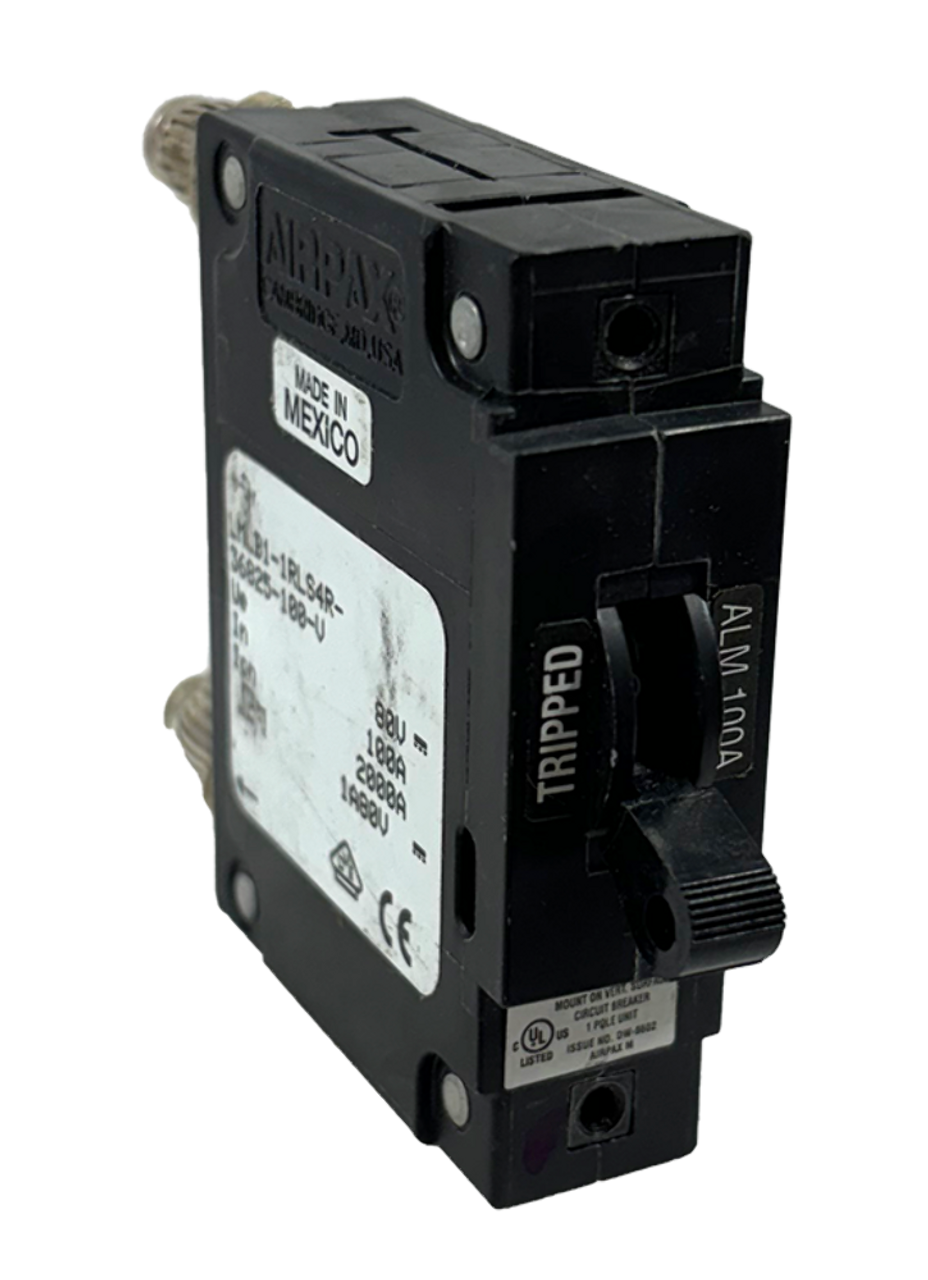 Airpax LMLB1-1RLS4R-36825-100-V Breaker 100A 80V 1P 50kA Panel Mount