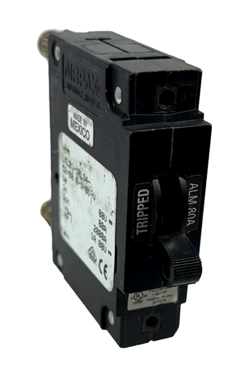 Airpax LMLB1-1RLS4-52-80.0-1-01-V Breaker 80A 80V 1P 10kA Panel Mount
