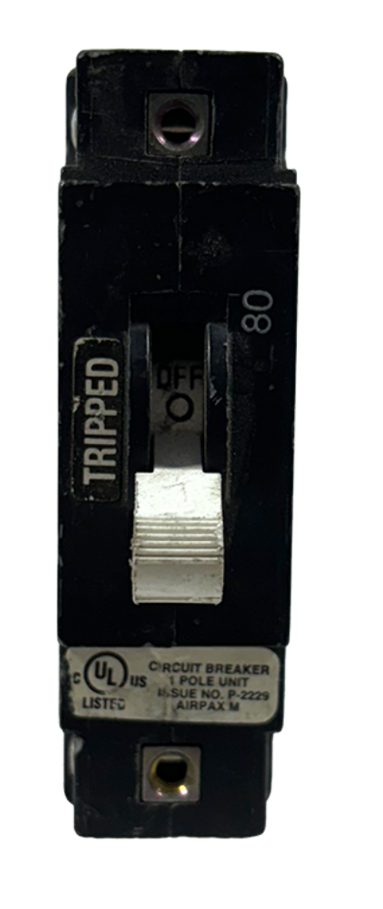 Airpax LMLK1-1REC5-33229-80 Breaker 80A 80V 1P 10kA Panel Mount