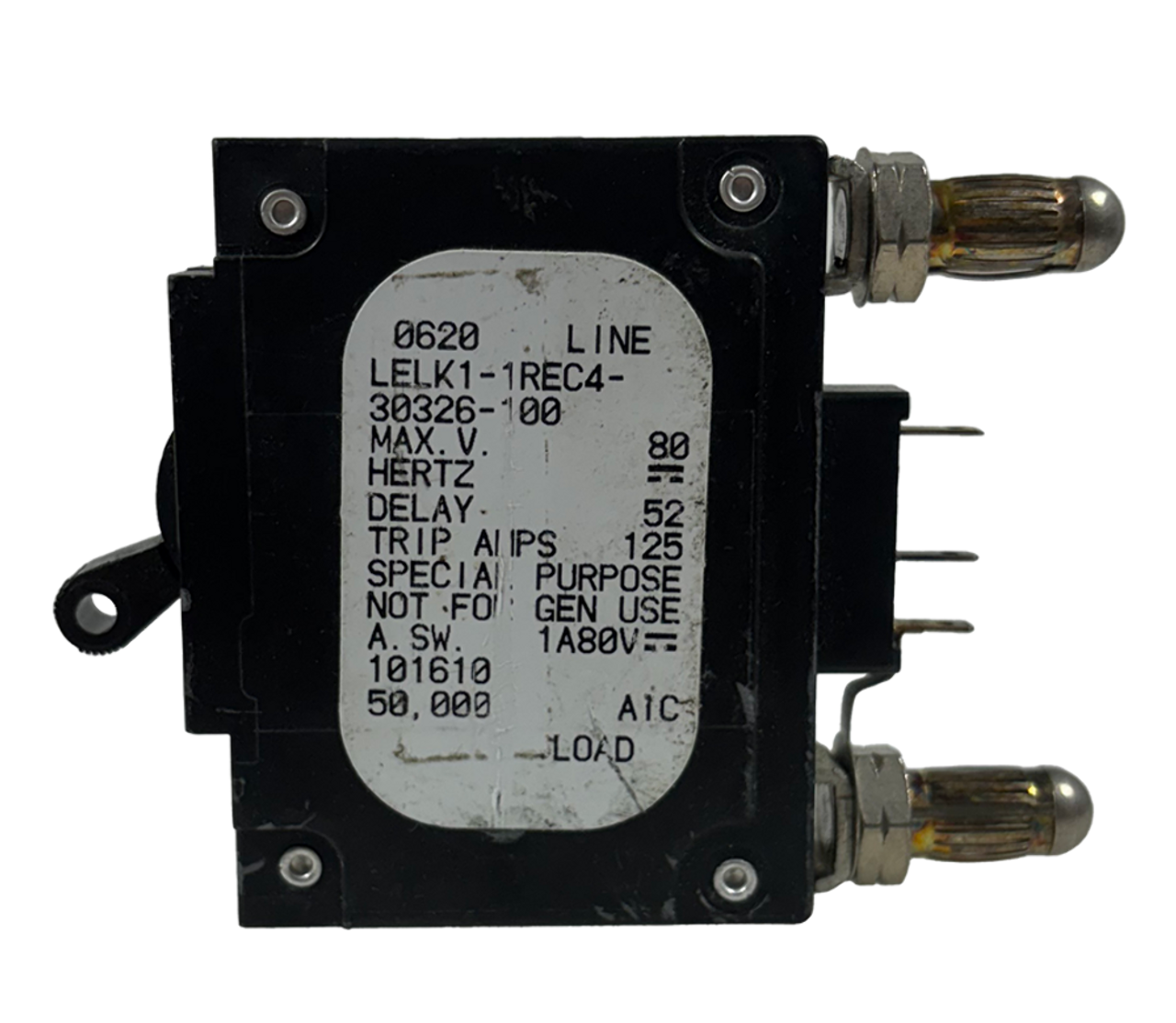 Airpax LELK1-1REC4-30326-100 Breaker 100A 80V 1P 50kA Panel Mount