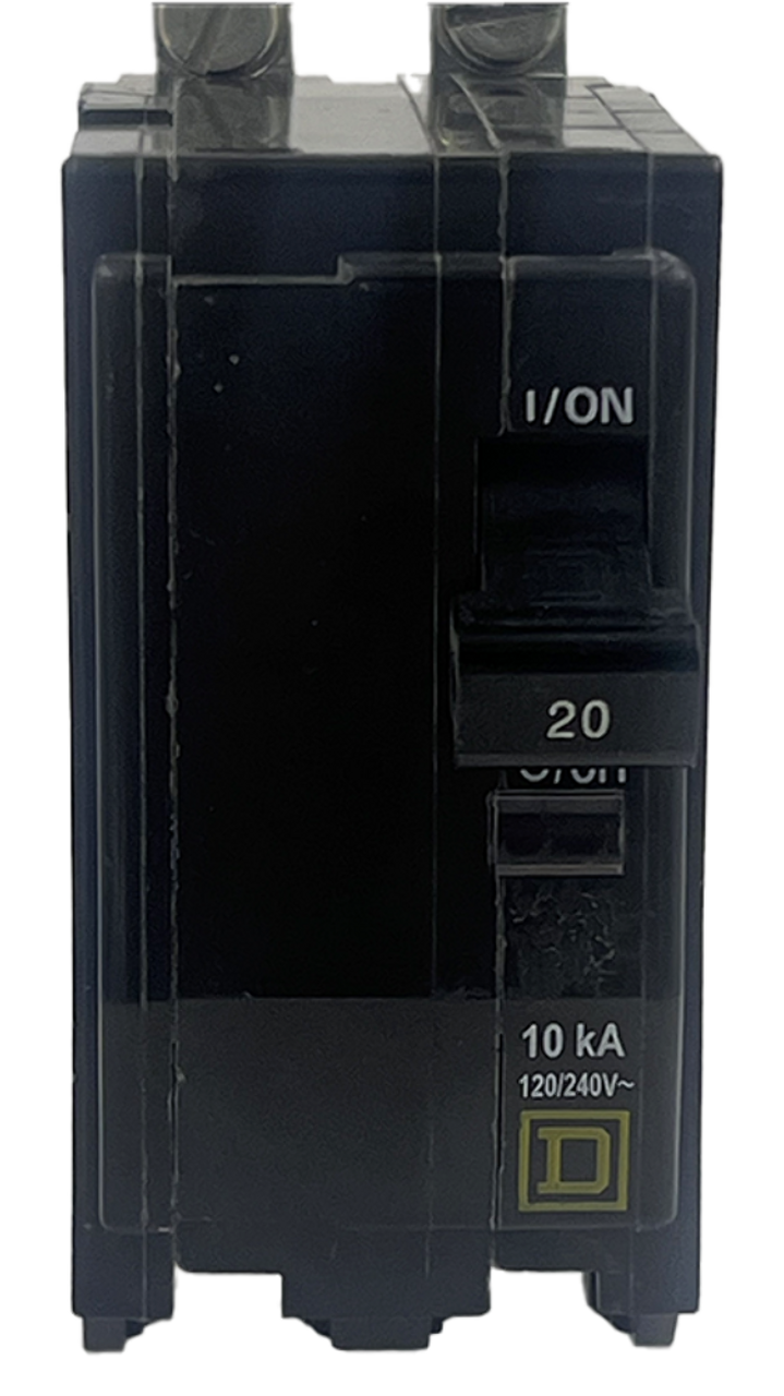 Square D QOB220 Breaker 20A 120/240V 10kA 2P Bolt-On