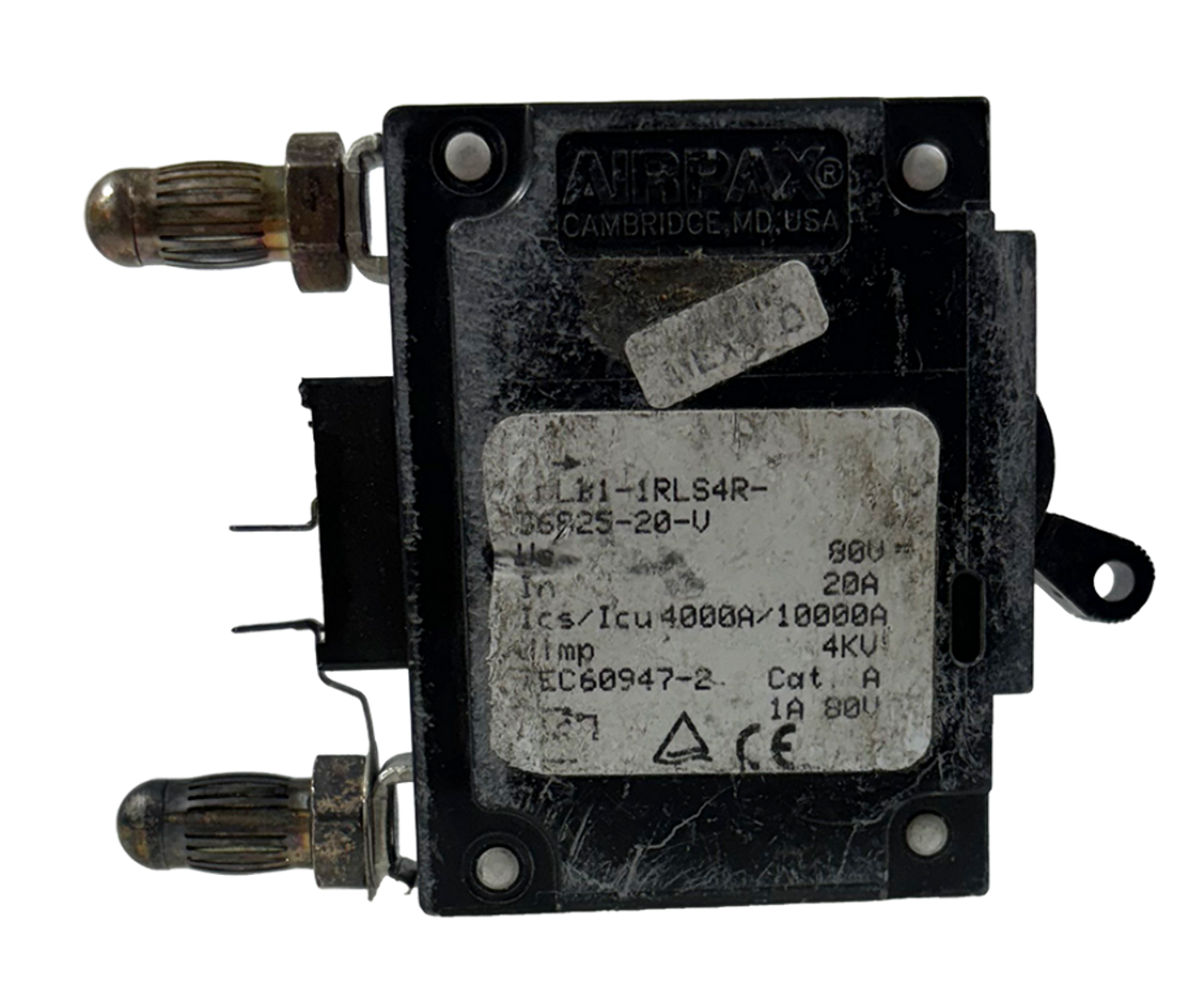 Airpax LMLB1-1RLS4R-36825-20-V Breaker 20A 80V 1P 50kA Plug-In Bullet Style